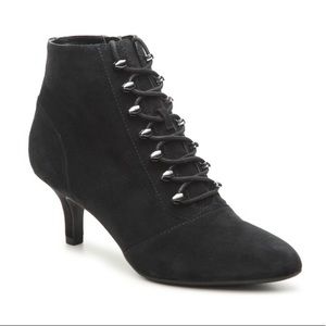 Anne Klein Fiera Bootie in Black Suede